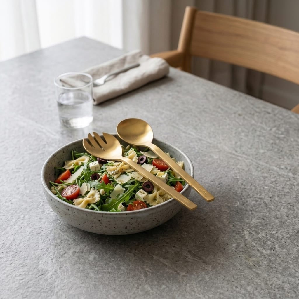 SERVED Brushed Gold Salad Servers