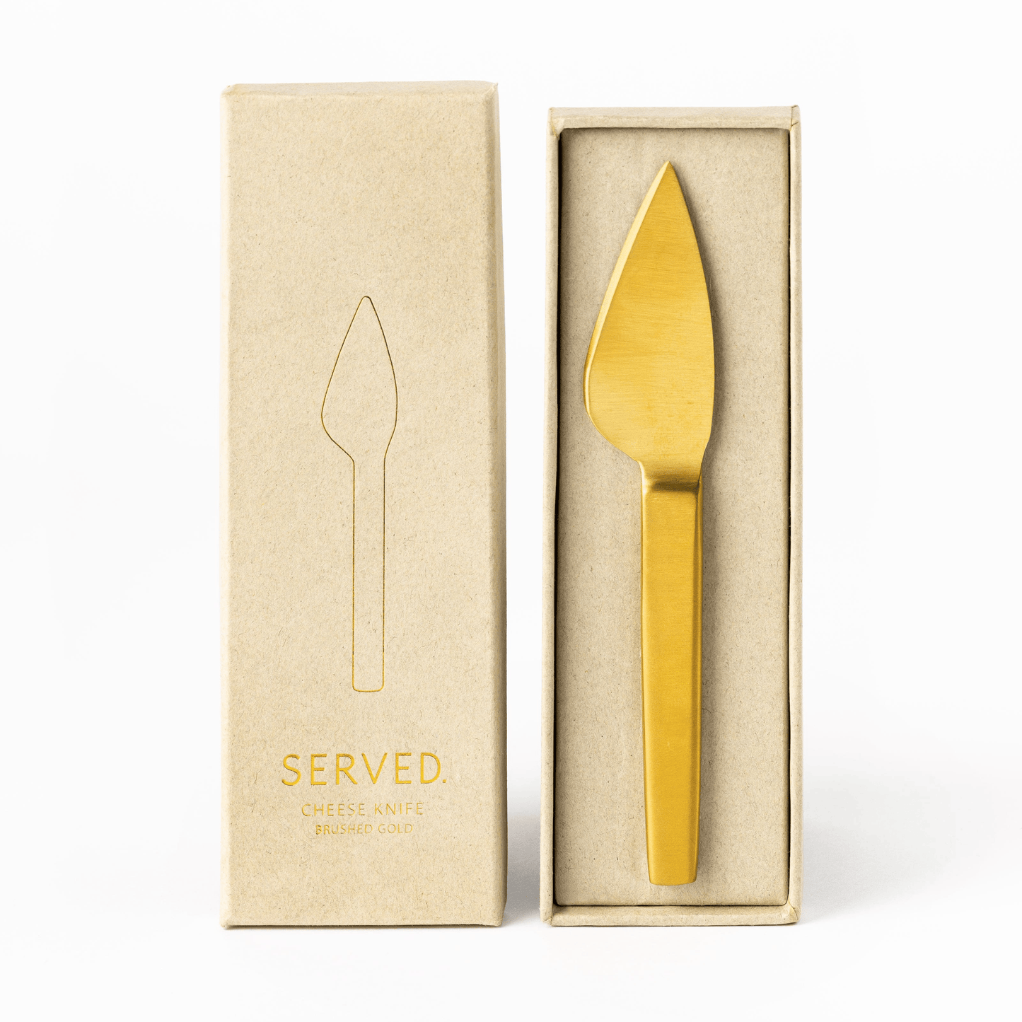 SERVED Brushed Cheese Knife - Gold
