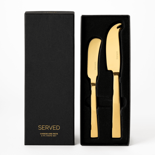 SERVED Cheese & Pate Knife Set - 2pcs Gold