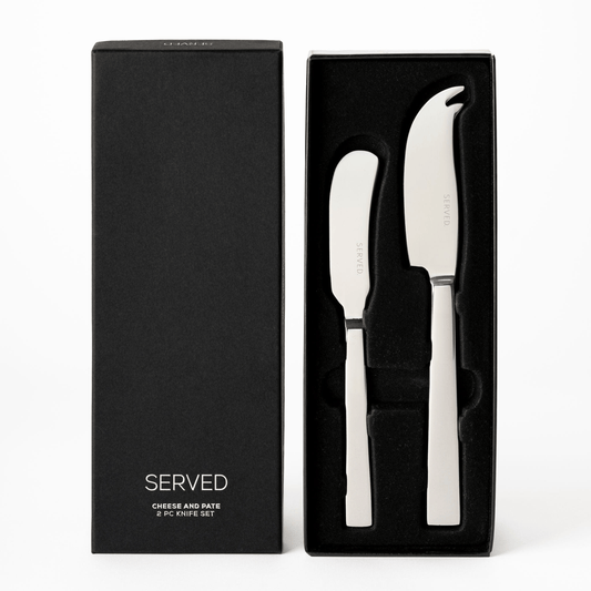 SERVED Cheese & Pate Knife Set - 2pcs Silver