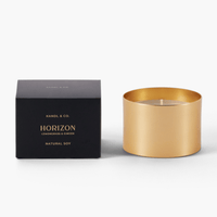 HORIZON Brushed Gold Soy Candle - Lemongrass & Ginger