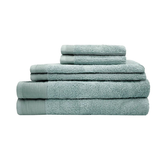 Bambury Lotus Bath Towel Set - 6pc Blue
