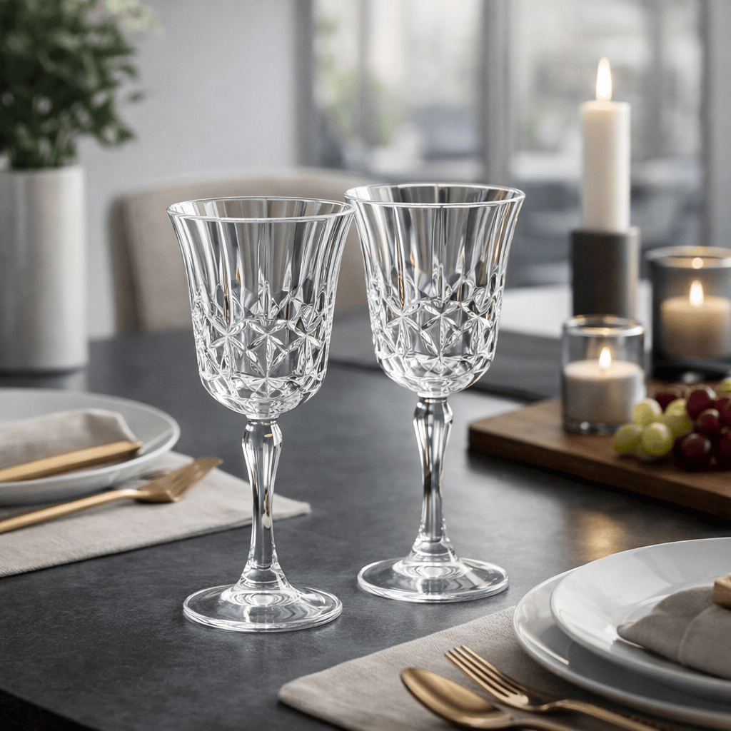 ACRYLIC Etched Wine Glass