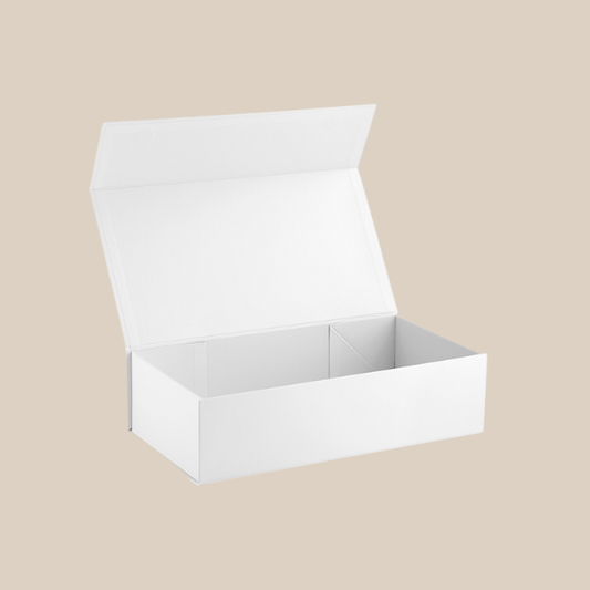 Premium Branded Magnetic Close Gift Box - White