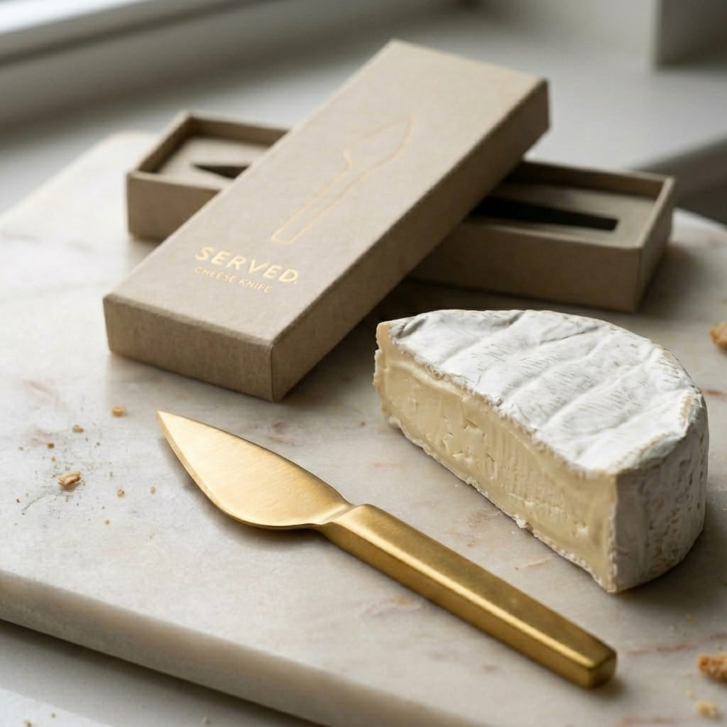 SERVED Brushed Cheese Knife - Gold