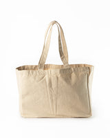 ECO TOTE  Organic 6-pocket tote shopping bag - 38cm x 33cm x 18cm Beige