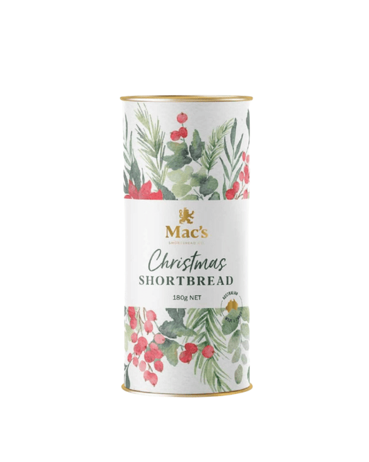 Mac's Shortbread Co Botanical Christmas Shortbread Tube 180g