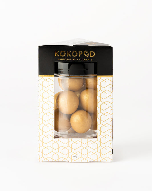 KOKOPOD HANDCRAFTED CARAMELISED MACNUTS 100G