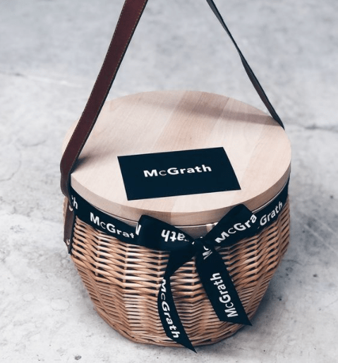 McGrath Palm Beach Wicker Picnic Basket